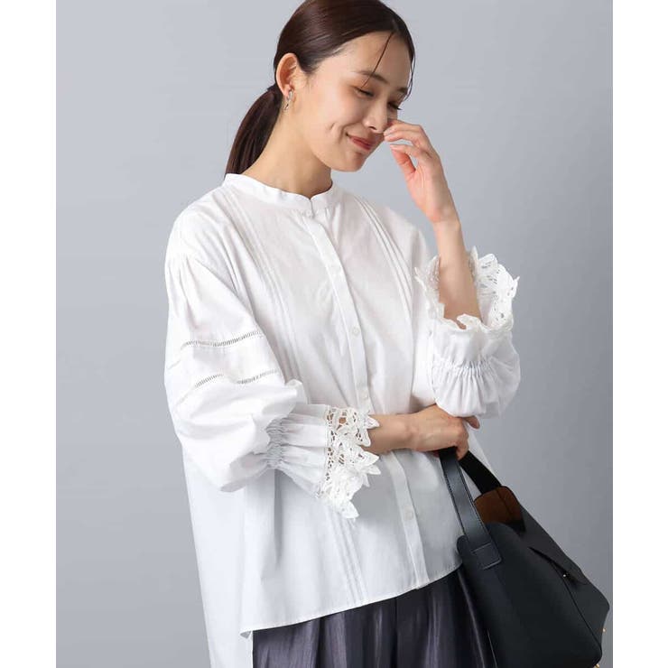 コットンレースブラウス/洗える | MK MICHEL KLEIN | 詳細画像8 