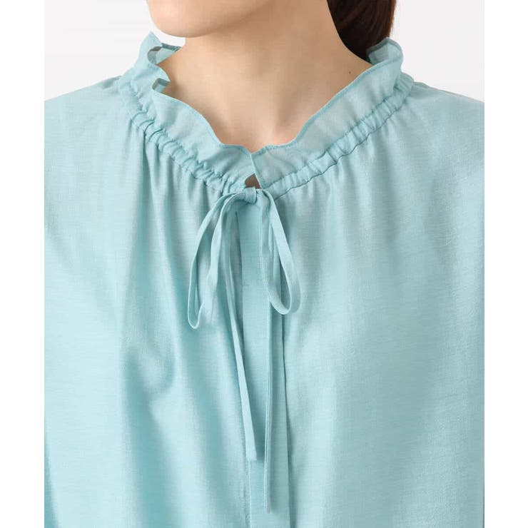 フリルネックディティールブラウス/洗える | MK MICHEL KLEIN | 詳細画像16 