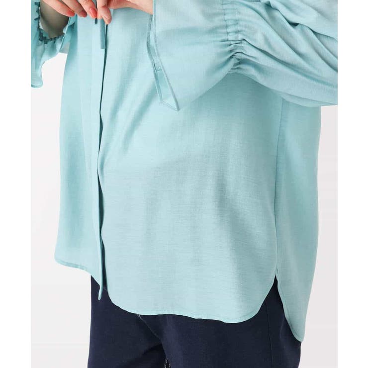 フリルネックディティールブラウス/洗える | MK MICHEL KLEIN | 詳細画像20 