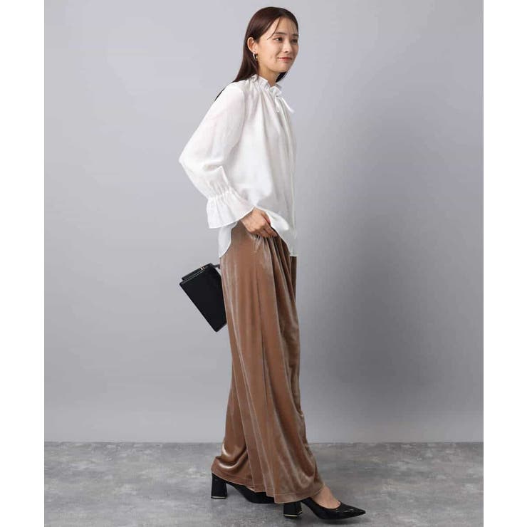 フリルネックディティールブラウス/洗える | MK MICHEL KLEIN | 詳細画像5 