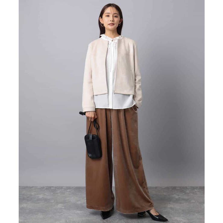 フリルネックディティールブラウス/洗える | MK MICHEL KLEIN | 詳細画像6 