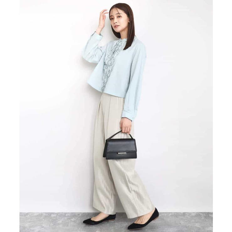 フロントフリルデザインブラウス/洗える | MK MICHEL KLEIN | 詳細画像10 