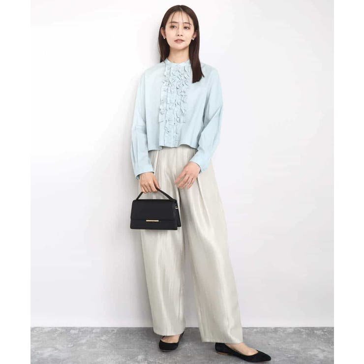 フロントフリルデザインブラウス/洗える | MK MICHEL KLEIN | 詳細画像12 