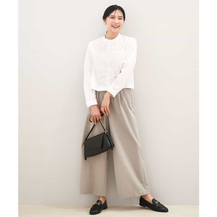 フロントフリルデザインブラウス/洗える | MK MICHEL KLEIN | 詳細画像14 