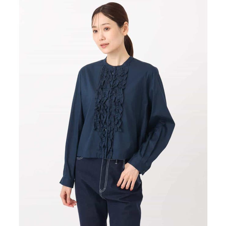 フロントフリルデザインブラウス/洗える | MK MICHEL KLEIN | 詳細画像26 