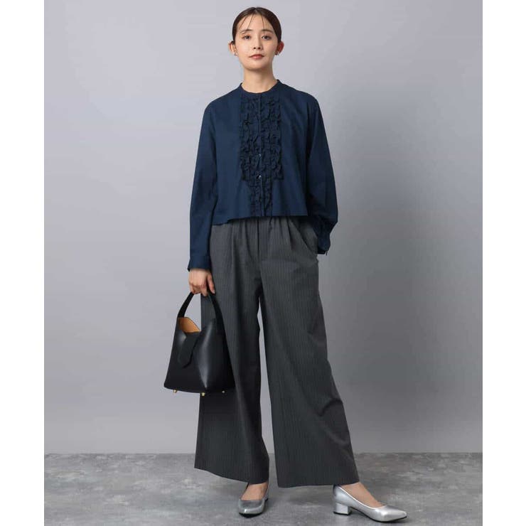 フロントフリルデザインブラウス/洗える | MK MICHEL KLEIN | 詳細画像6 