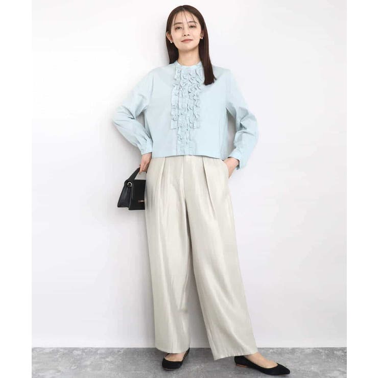 フロントフリルデザインブラウス/洗える | MK MICHEL KLEIN | 詳細画像9 