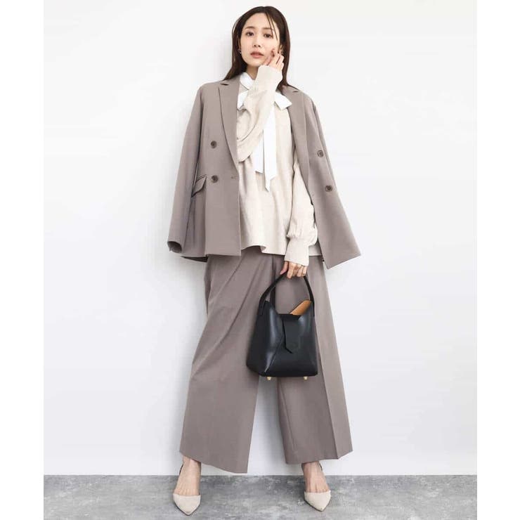 ボウタイ付きスタンドネックコットンブラウス/洗える | MK MICHEL KLEIN | 詳細画像11 