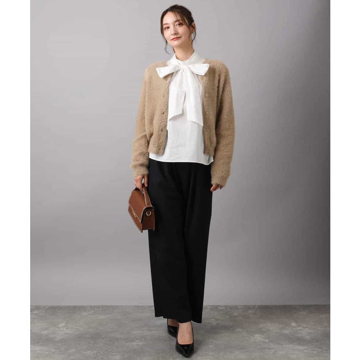 ボウタイ付きスタンドネックコットンブラウス/洗える | MK MICHEL KLEIN | 詳細画像15 