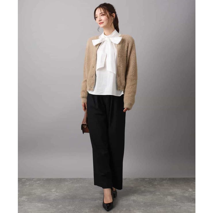 ボウタイ付きスタンドネックコットンブラウス/洗える | MK MICHEL KLEIN | 詳細画像17 