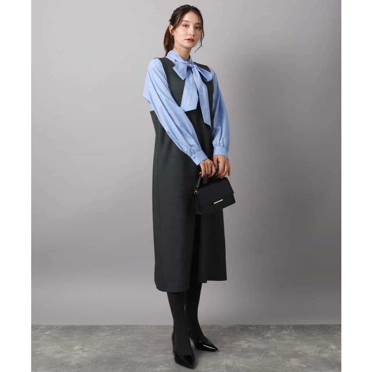 ボウタイ付きスタンドネックコットンブラウス/洗える | MK MICHEL KLEIN | 詳細画像26 