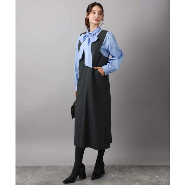 ボウタイ付きスタンドネックコットンブラウス/洗える | MK MICHEL KLEIN | 詳細画像27 