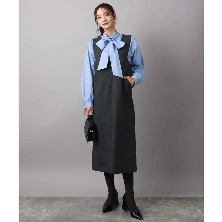 ボウタイ付きスタンドネックコットンブラウス/洗える | MK MICHEL KLEIN | 詳細画像28 