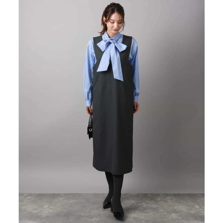 ボウタイ付きスタンドネックコットンブラウス/洗える | MK MICHEL KLEIN | 詳細画像29 