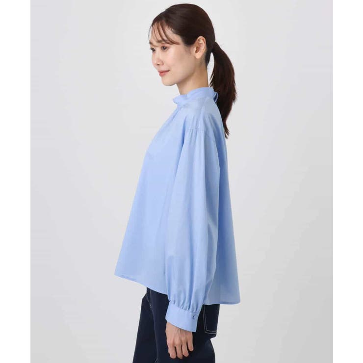 ボウタイ付きスタンドネックコットンブラウス/洗える | MK MICHEL KLEIN | 詳細画像32 