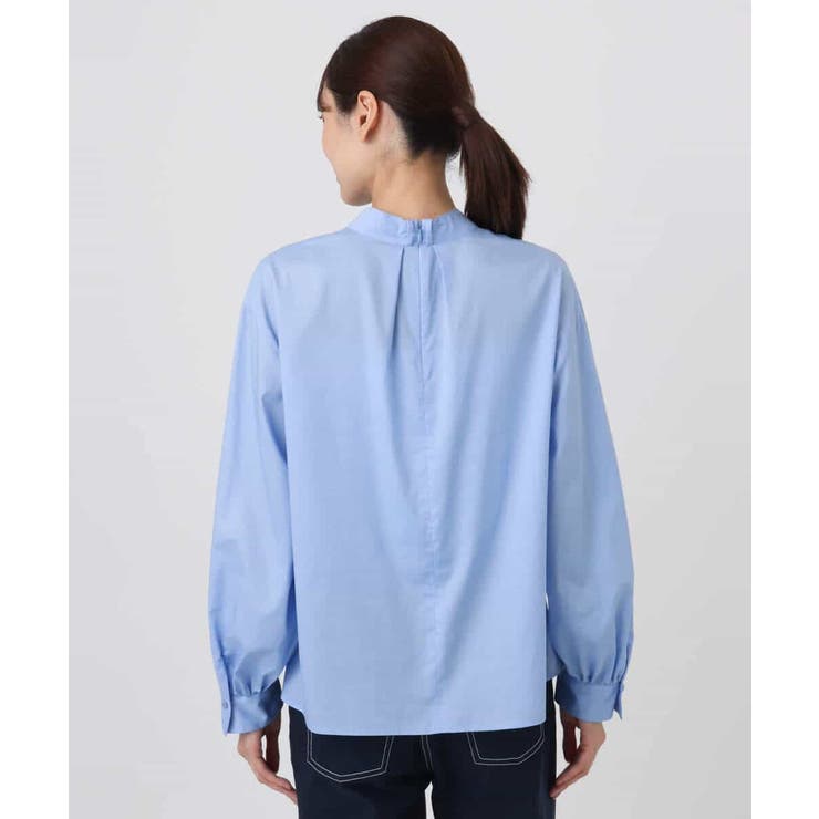 ボウタイ付きスタンドネックコットンブラウス/洗える | MK MICHEL KLEIN | 詳細画像33 