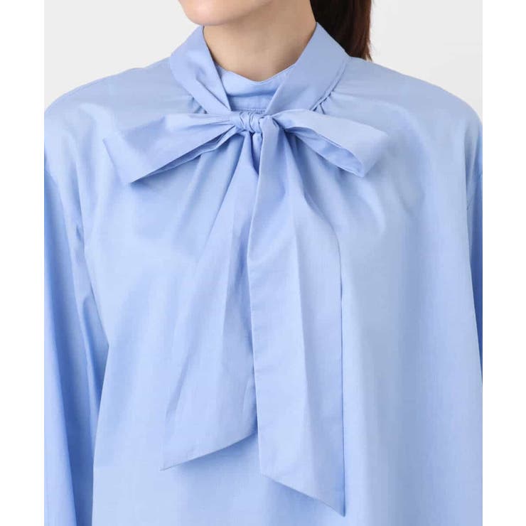 ボウタイ付きスタンドネックコットンブラウス/洗える | MK MICHEL KLEIN | 詳細画像39 