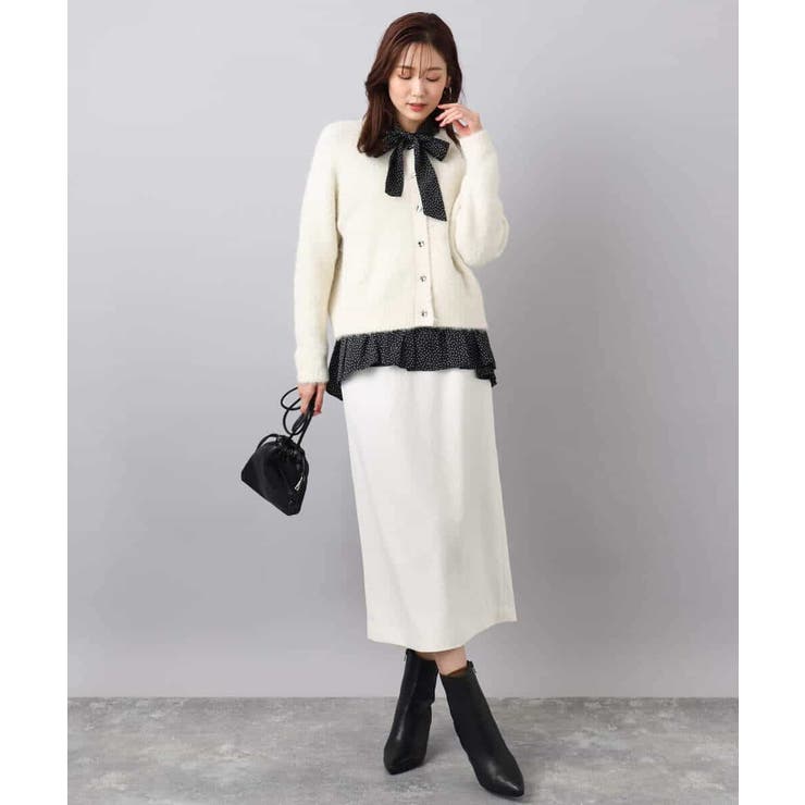 パウダーサテン ボウタイブラウス/洗える | MK MICHEL KLEIN | 詳細画像20 