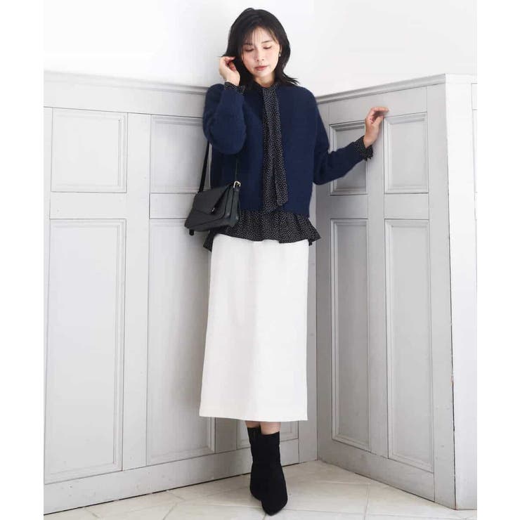 パウダーサテン ボウタイブラウス/洗える | MK MICHEL KLEIN | 詳細画像22 