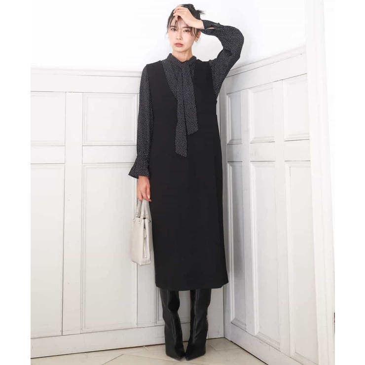 パウダーサテン ボウタイブラウス/洗える | MK MICHEL KLEIN | 詳細画像25 