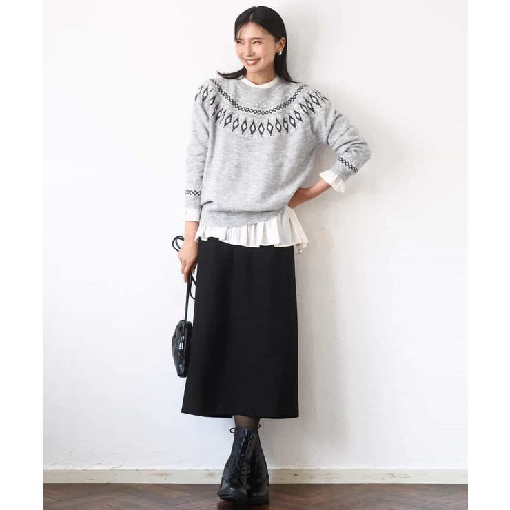 パウダーサテン ボウタイブラウス/洗える | MK MICHEL KLEIN | 詳細画像29 