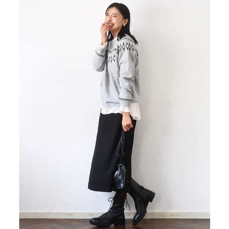 パウダーサテン ボウタイブラウス/洗える | MK MICHEL KLEIN | 詳細画像32 