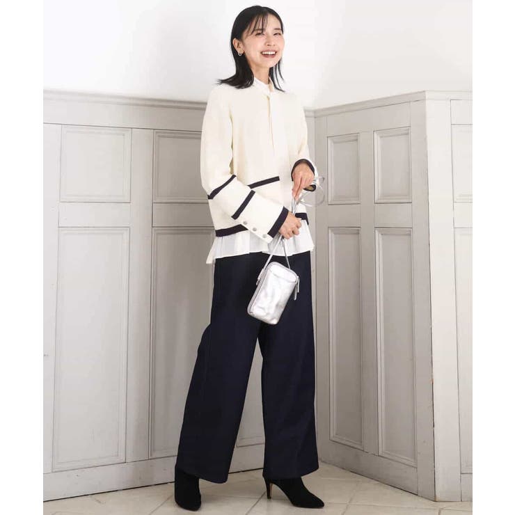 パウダーサテン ボウタイブラウス/洗える | MK MICHEL KLEIN | 詳細画像36 