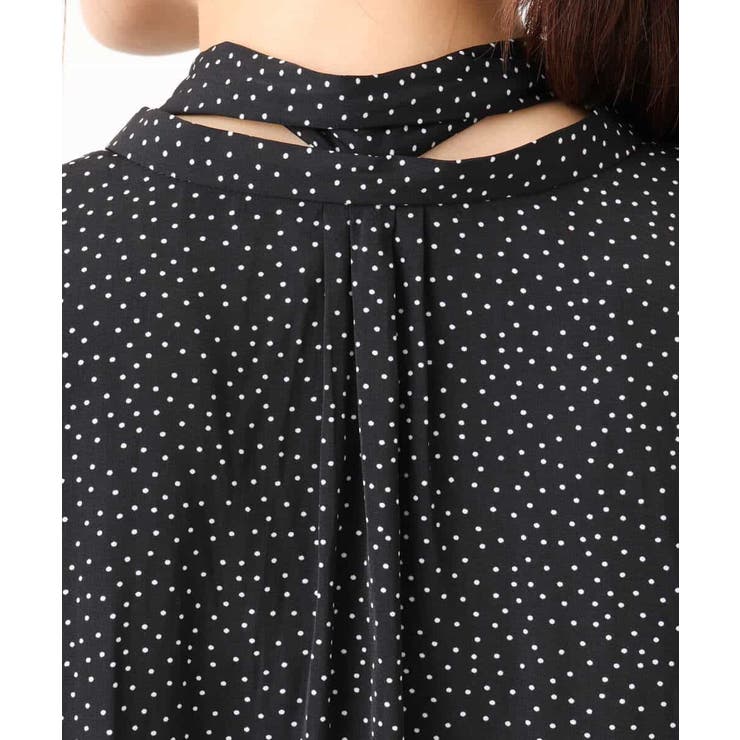 パウダーサテン ボウタイブラウス/洗える | MK MICHEL KLEIN | 詳細画像45 