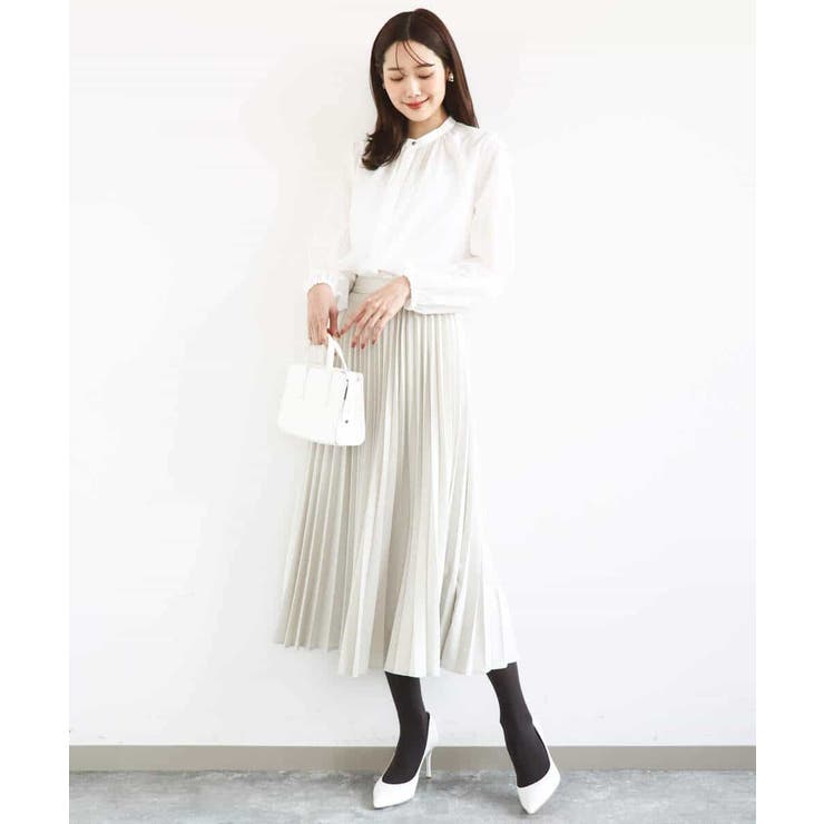 ボウ付きバンドカラーブラウス/洗える | MK MICHEL KLEIN | 詳細画像23 