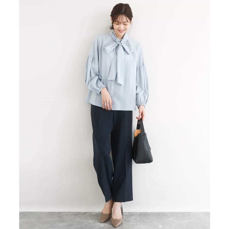 ボウ付きバンドカラーブラウス/洗える | MK MICHEL KLEIN | 詳細画像32 