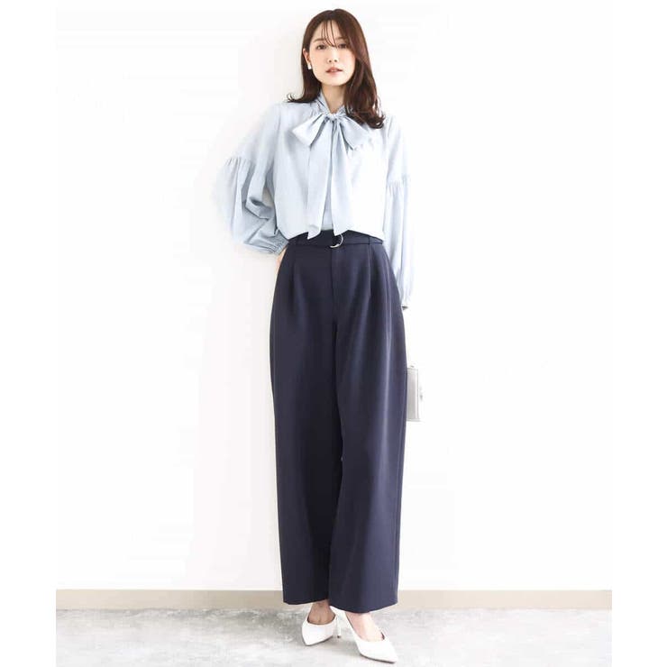 ボウ付きバンドカラーブラウス/洗える | MK MICHEL KLEIN | 詳細画像36 