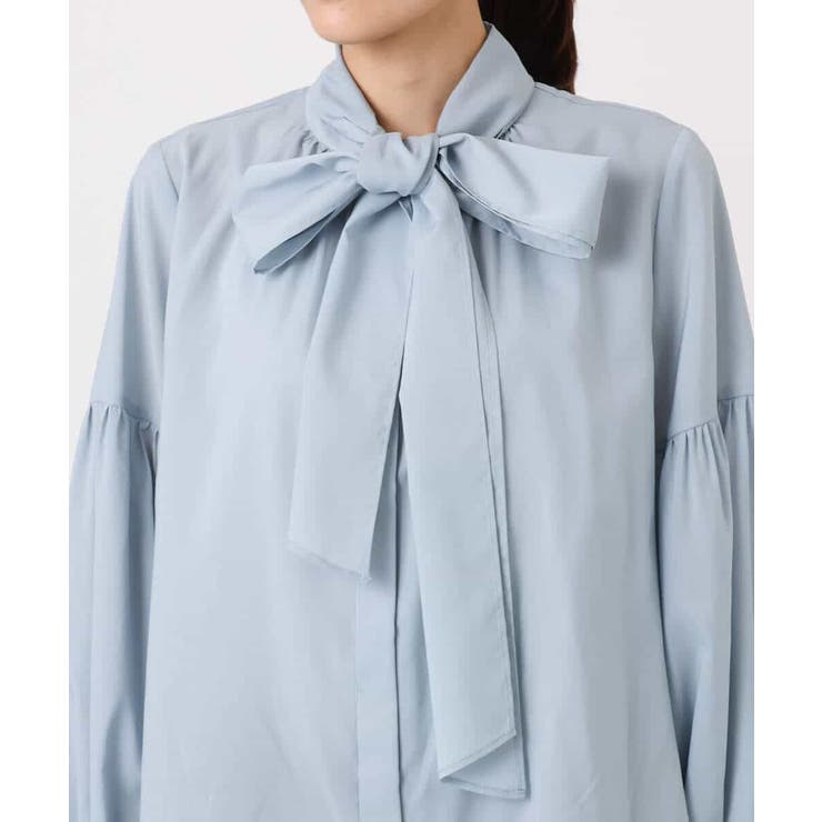 ボウ付きバンドカラーブラウス/洗える | MK MICHEL KLEIN | 詳細画像46 