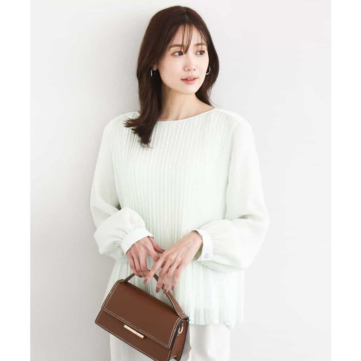 プリーツデザインブラウス/洗える | MK MICHEL KLEIN | 詳細画像1 