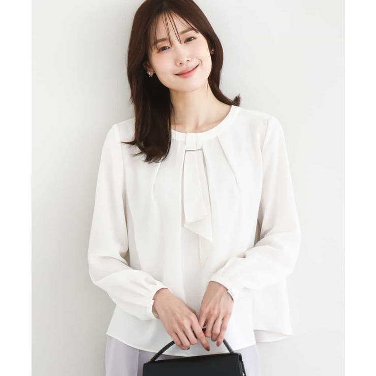 アイボリー | マルチwayボウタイブラウス/洗える | MK MICHEL KLEIN