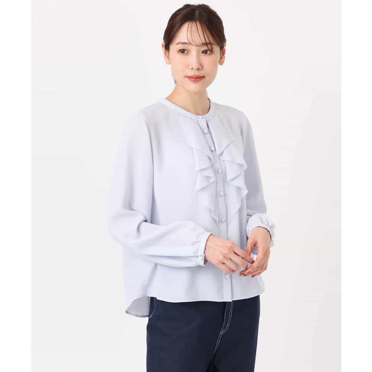 ラッフルフリルブラウス/洗える | MK MICHEL KLEIN | 詳細画像10 