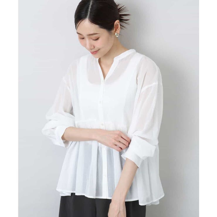 コットンシフォンブラウス/洗える[品番：ITKW0020955]｜MK
