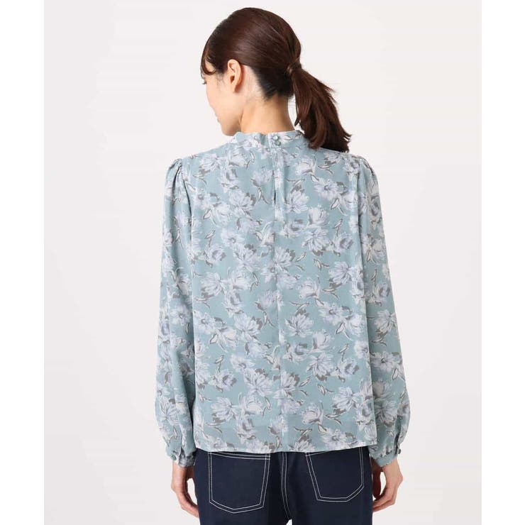 ボウタイ付き花柄シフォンブラウス/洗える | MK MICHEL KLEIN | 詳細画像22 