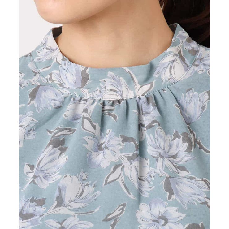 ボウタイ付き花柄シフォンブラウス/洗える | MK MICHEL KLEIN | 詳細画像23 