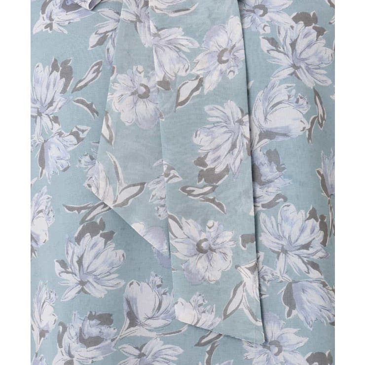 ボウタイ付き花柄シフォンブラウス/洗える | MK MICHEL KLEIN | 詳細画像27 