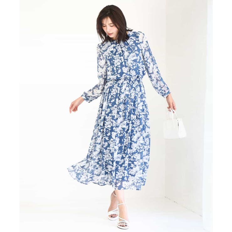 花柄シフォンブラウス/洗える | MK MICHEL KLEIN | 詳細画像21 