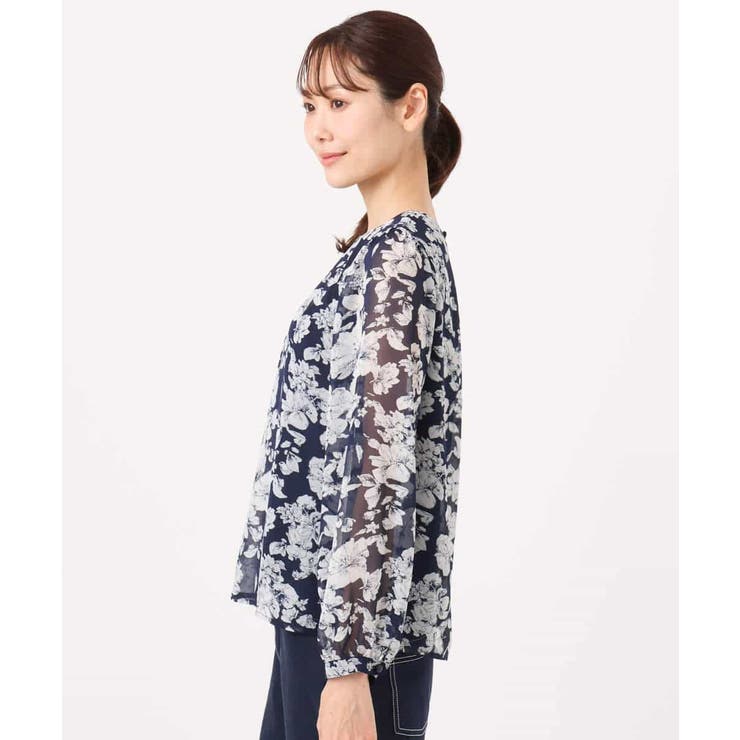 花柄シフォンブラウス/洗える | MK MICHEL KLEIN | 詳細画像23 