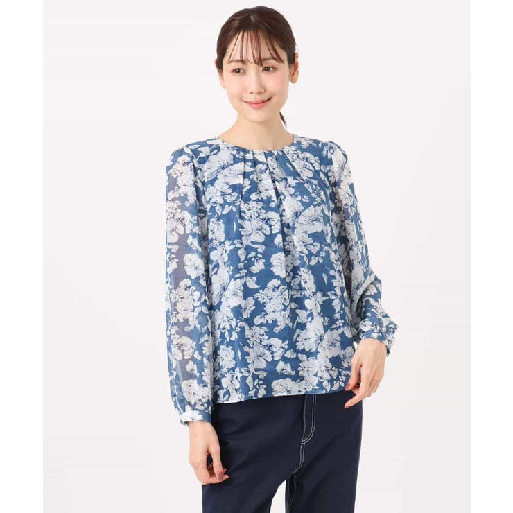 花柄シフォンブラウス/洗える | MK MICHEL KLEIN | 詳細画像30 