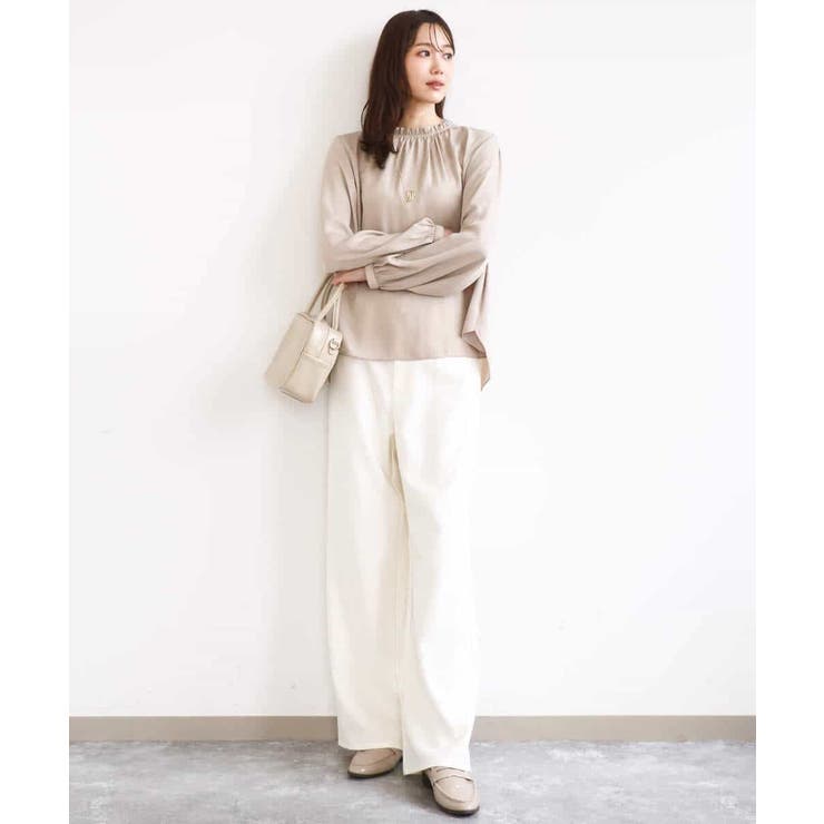 サテンフリルネックブラウス/接触冷感/UVカット/洗える | MK MICHEL KLEIN | 詳細画像10 