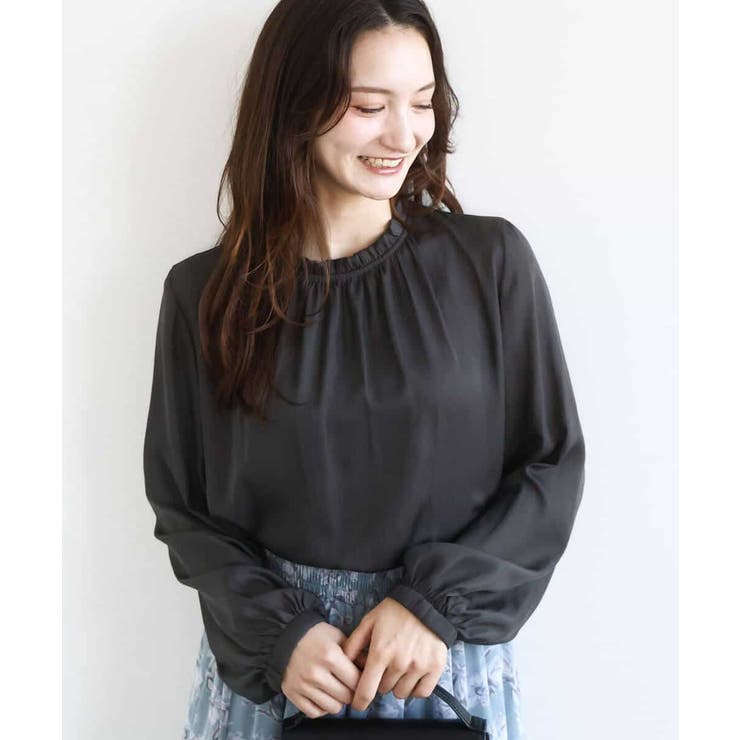 サテンフリルネックブラウス/接触冷感/UVカット/洗える | MK MICHEL KLEIN | 詳細画像11 