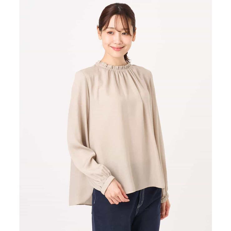 サテンフリルネックブラウス/接触冷感/UVカット/洗える | MK MICHEL KLEIN | 詳細画像23 