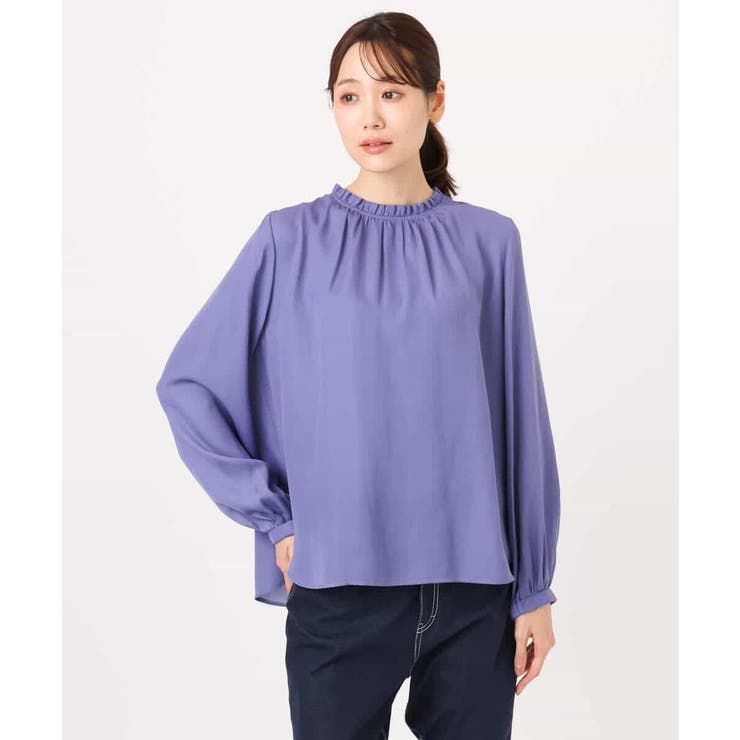 サテンフリルネックブラウス/接触冷感/UVカット/洗える | MK MICHEL KLEIN | 詳細画像25 