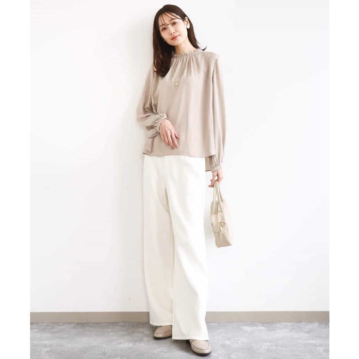 サテンフリルネックブラウス/接触冷感/UVカット/洗える | MK MICHEL KLEIN | 詳細画像9 