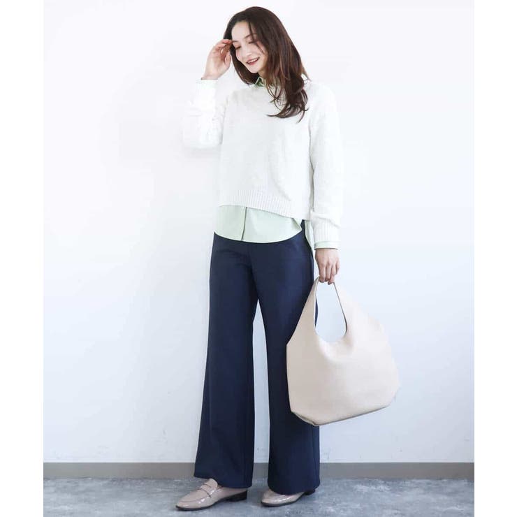 コットン混ベーシックシャツ（無地）/接触冷感/防シワ/洗える | MK MICHEL KLEIN | 詳細画像24 