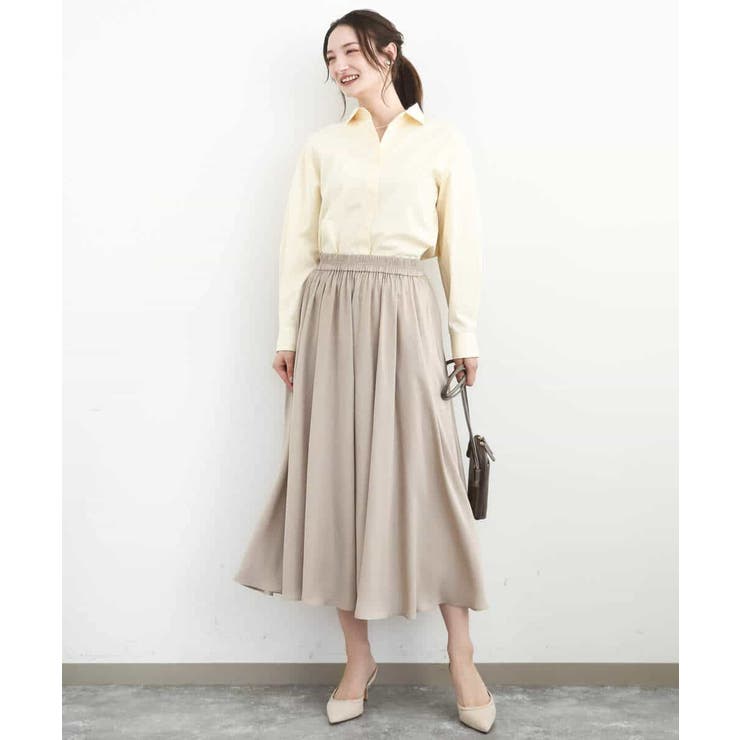 コットン混ベーシックシャツ（無地）/接触冷感/防シワ/洗える | MK MICHEL KLEIN | 詳細画像36 