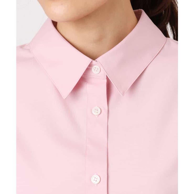 コットン混ベーシックシャツ（無地）/接触冷感/防シワ/洗える | MK MICHEL KLEIN | 詳細画像52 